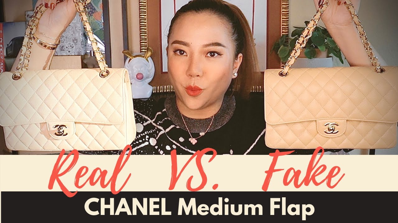 [REAL vs. FAKE] Chanel Medium Classic Flap In-Depth Comparison + Zoom In Details