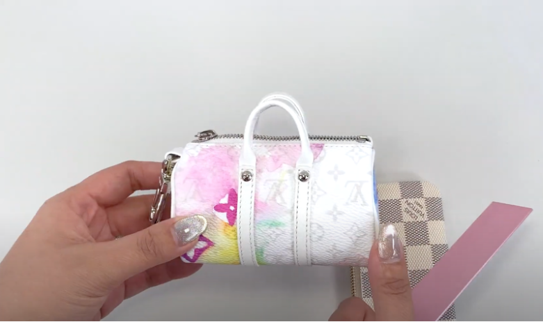 My First Luxury Louis Vuitton Key Cles Key Pouch vs Watercolor Mini Keepall