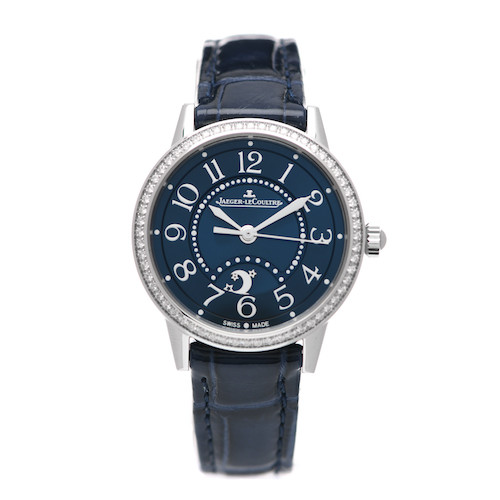 JAEGER LECOULTRE Stainless Steel Diamond 29mm Rendez-Vous Classic Day & Night Automatic Watch Blue