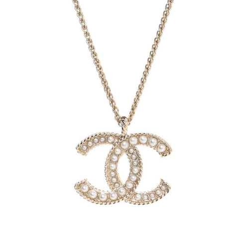CHANEL Pearl CC Pendant Necklace Gold my first luxury vivians closet