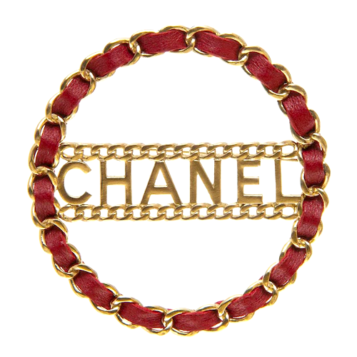 chanel cc red leather brooch my first luxury vivians closet