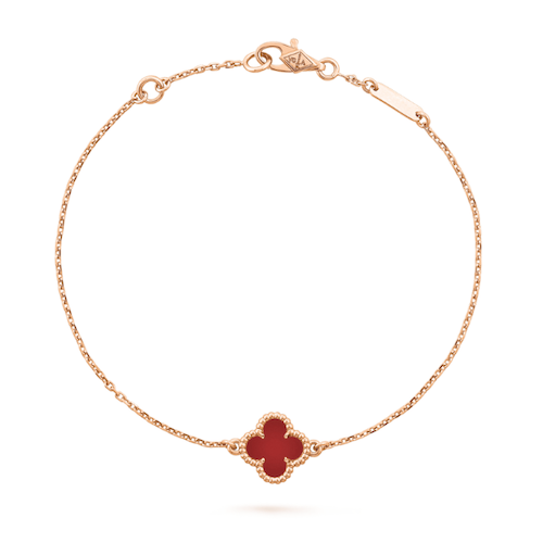 vca sweet alhambra bracelet carnelian rose gold my first luxury vivians closet